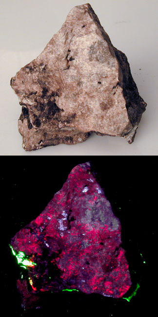 Manganaxinite with Margarosanite, Xonolite Manganaxinite with Margarosanite, Xonolite