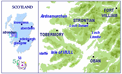 Map of Strontian Map of Strontian